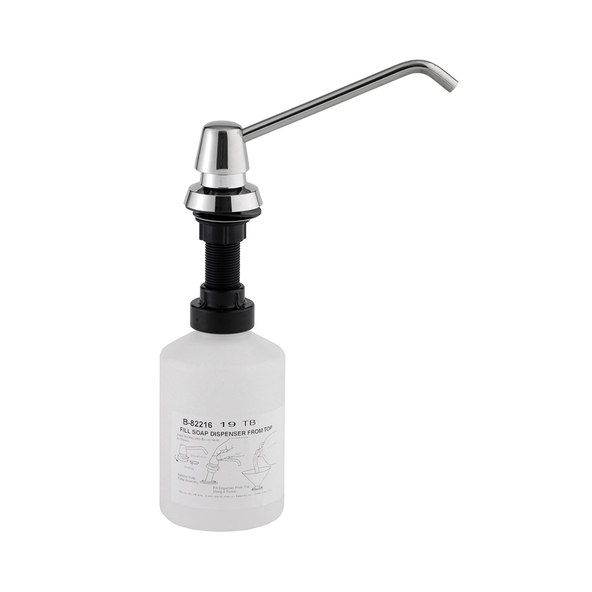 Bobrick B-82216 600ml Counter-Mounted Liquid Soap Dispenser (6