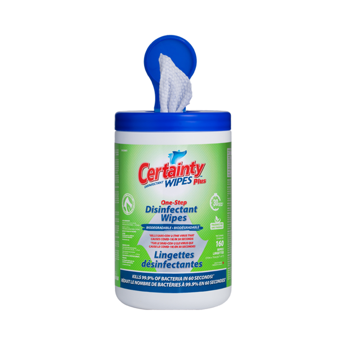 Certainty Biodegradable Plus Disinfectant Wipes