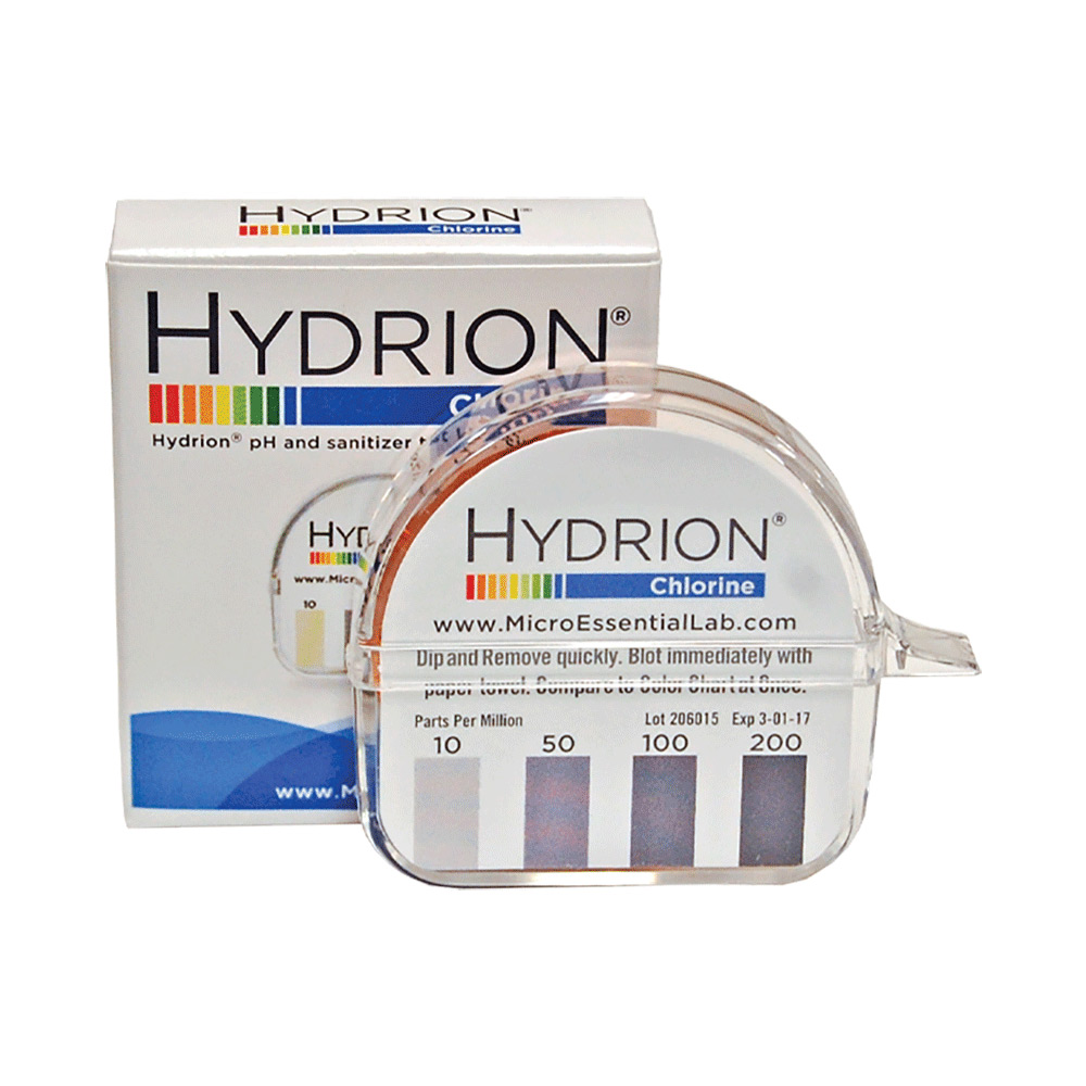 Hydrion Test Papers for Chlorine (10-200ppm)