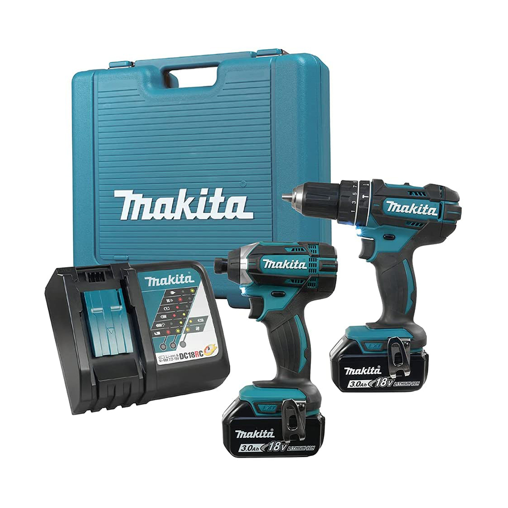 Makita LXT211 18V LXT 2 Tool Combo Kit Cordless Hammer Drill Impact Driver